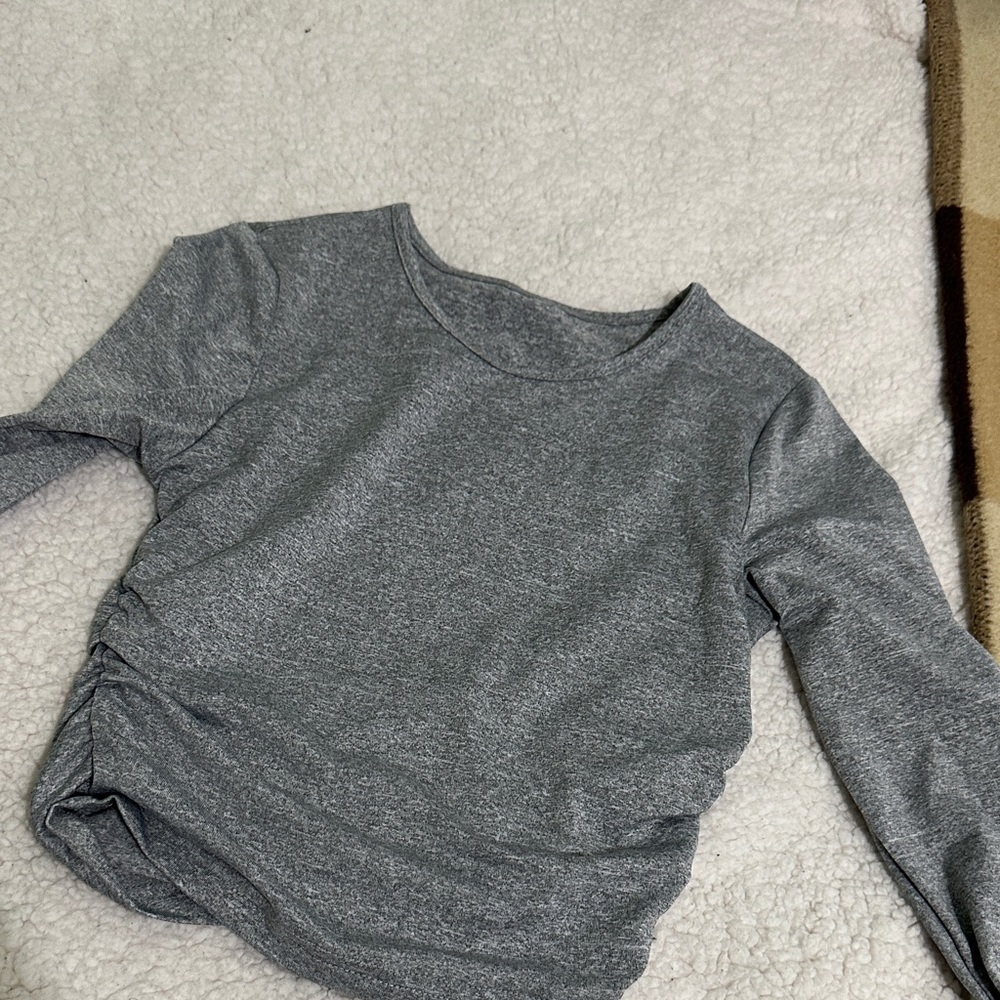 SHEIN Heather Gray Long Sleeve Top